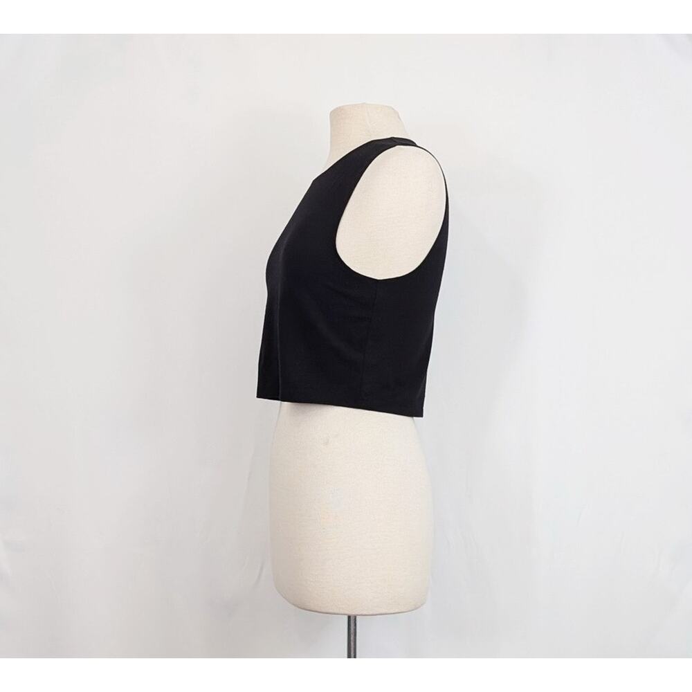 Reformation Top Skirt Set Black Rylan Two Piece Knit Twist Front Misses Size L - Picture 6 of 11